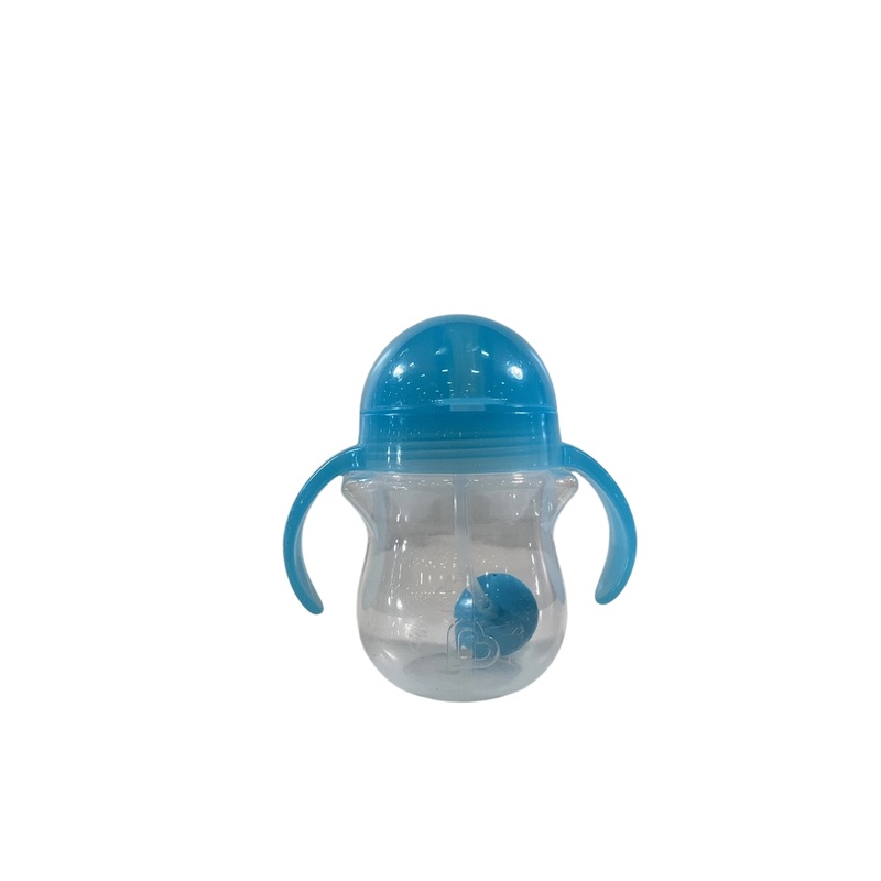 Munchkin Any Angle Click Lock Weighted Straw Trainer Cup, 1 pack, 7 oz, Blue