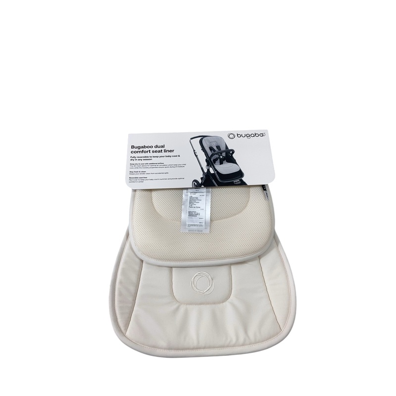 Bugaboo Dual Comfort Seat Liner, Fresh White