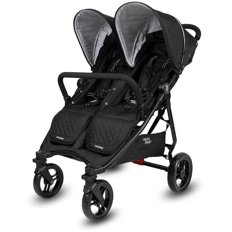 Valco OPEN BOX Baby Slim Twin Side By Side Double Stroller – Licorice