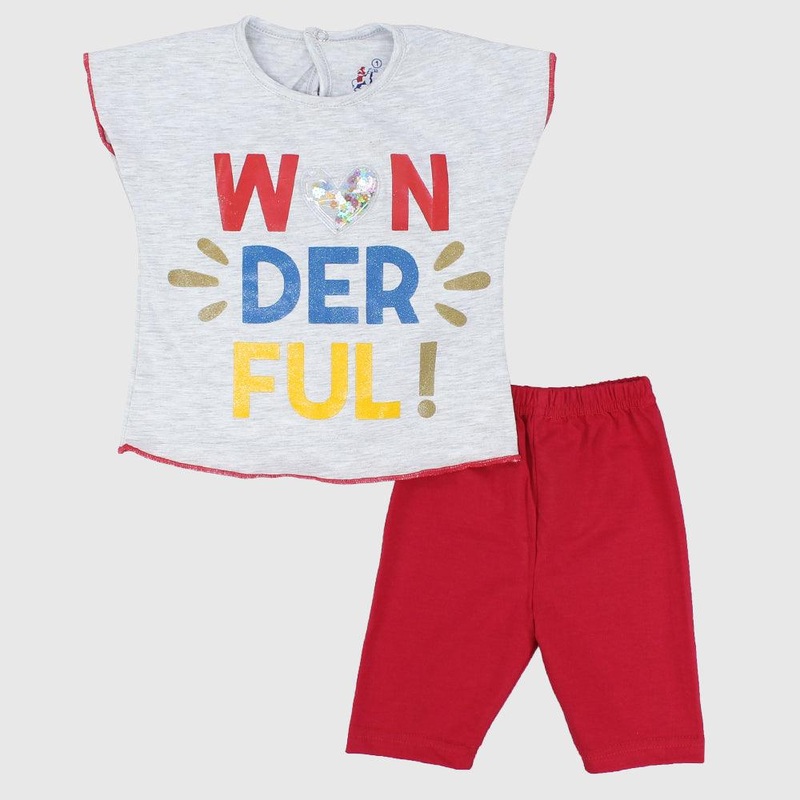 “Wonderful” Short-Sleeved Pajama