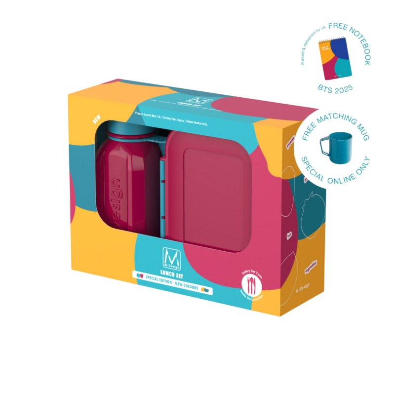 M-Design Lunch Set – 1.1 L Fuchsia/Teal