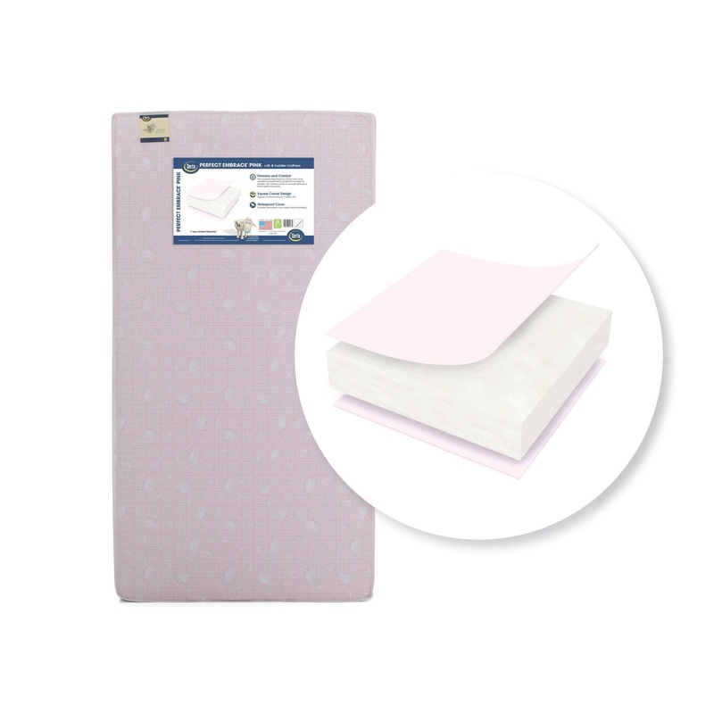 Serta Perfect Embrace Pink Crib & Toddler Mattress