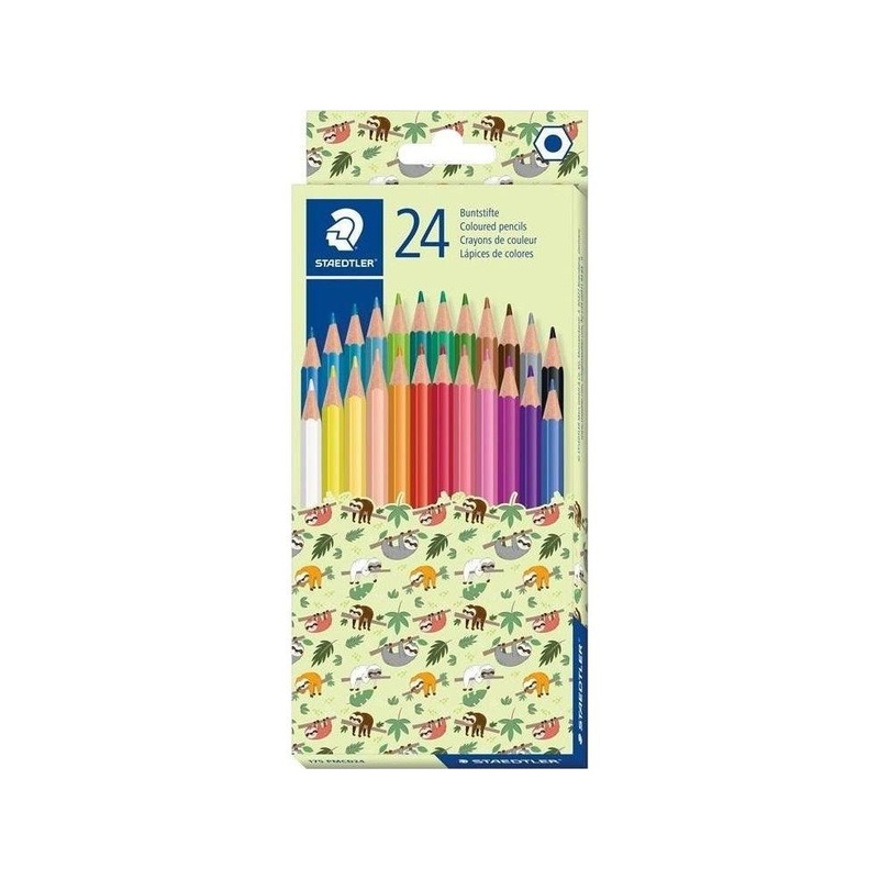 Staedtler Hexagonal Pencils, Pattern Mix, 24pk