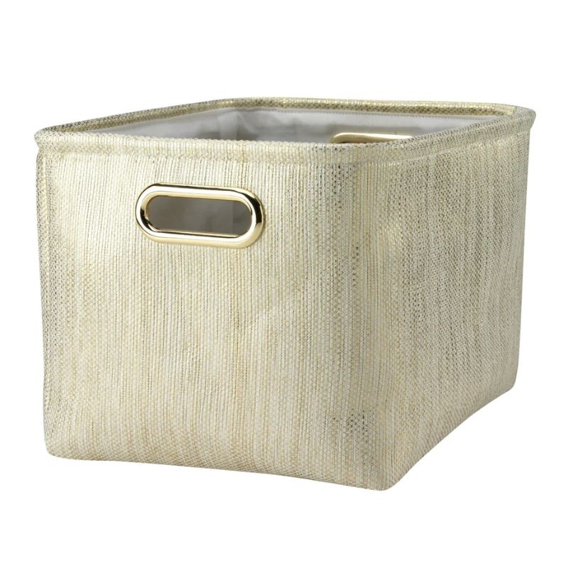 Metallic Gold Storage Bin