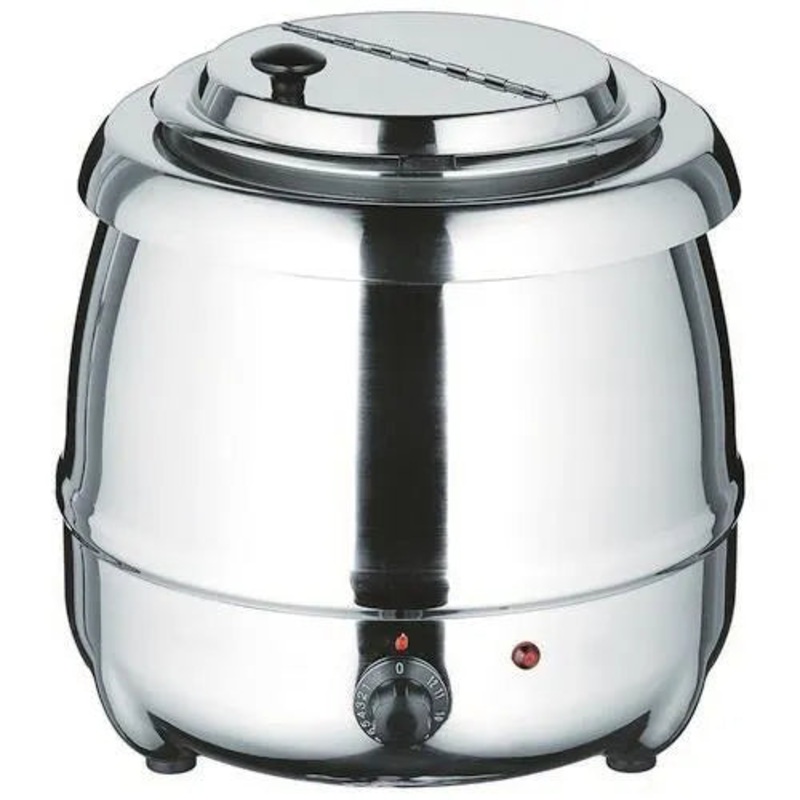 10 Qt Stainless Steel Soup Warmer With Adjustable Thermostatic Controls
