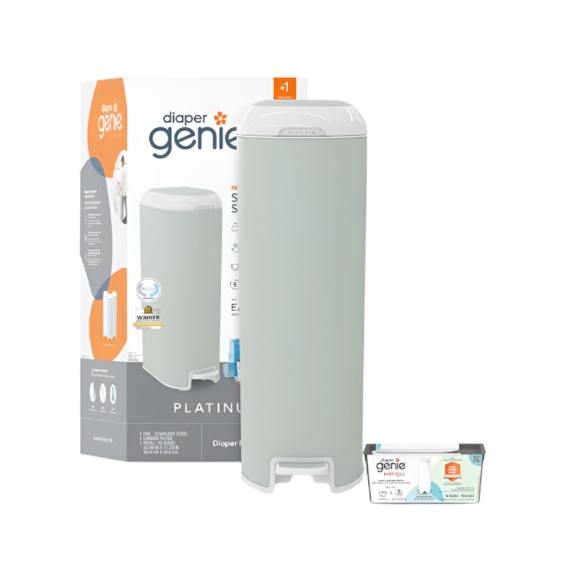 Diaper Genie Platinum Pail Gift Set, Sage Green