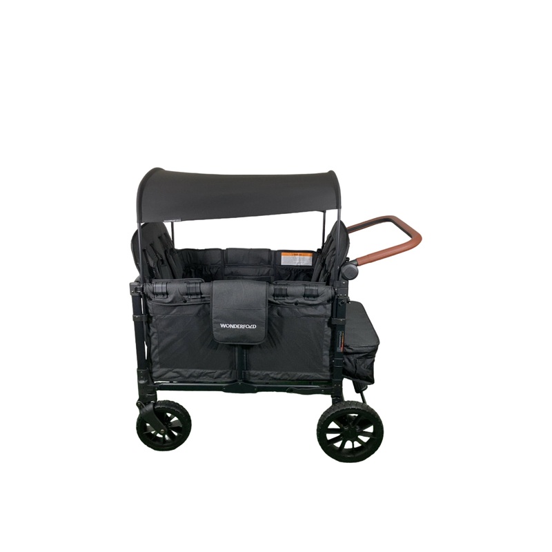 Wonderfold W4 Luxe Quad Stroller Wagon, 2024, Volcanic Black