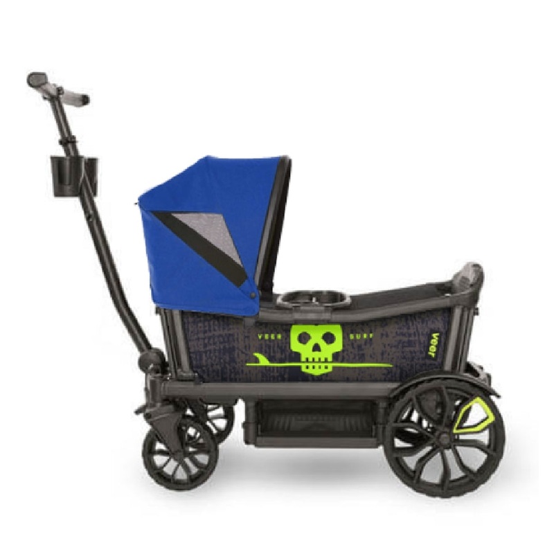 Veer Cruiser (2 Seater) Stroller Wagon + Canopy Bundle – Surf/Kai Blue
