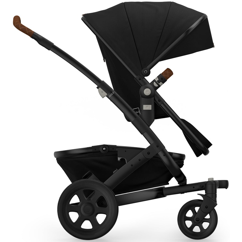 Joolz Geo 2 Tailor Mono Stroller – Black/Black/Black/Brown Double-Stitched